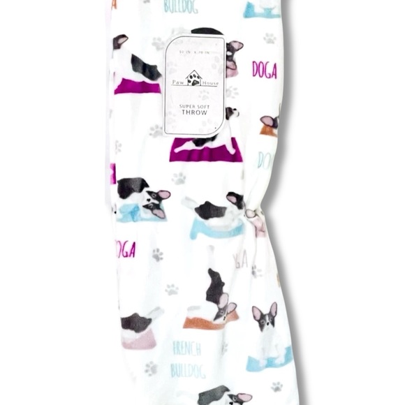 Frenchie Oversized Plush Throw Blanket ◈ Doga Yoga - Picture 3 of 4